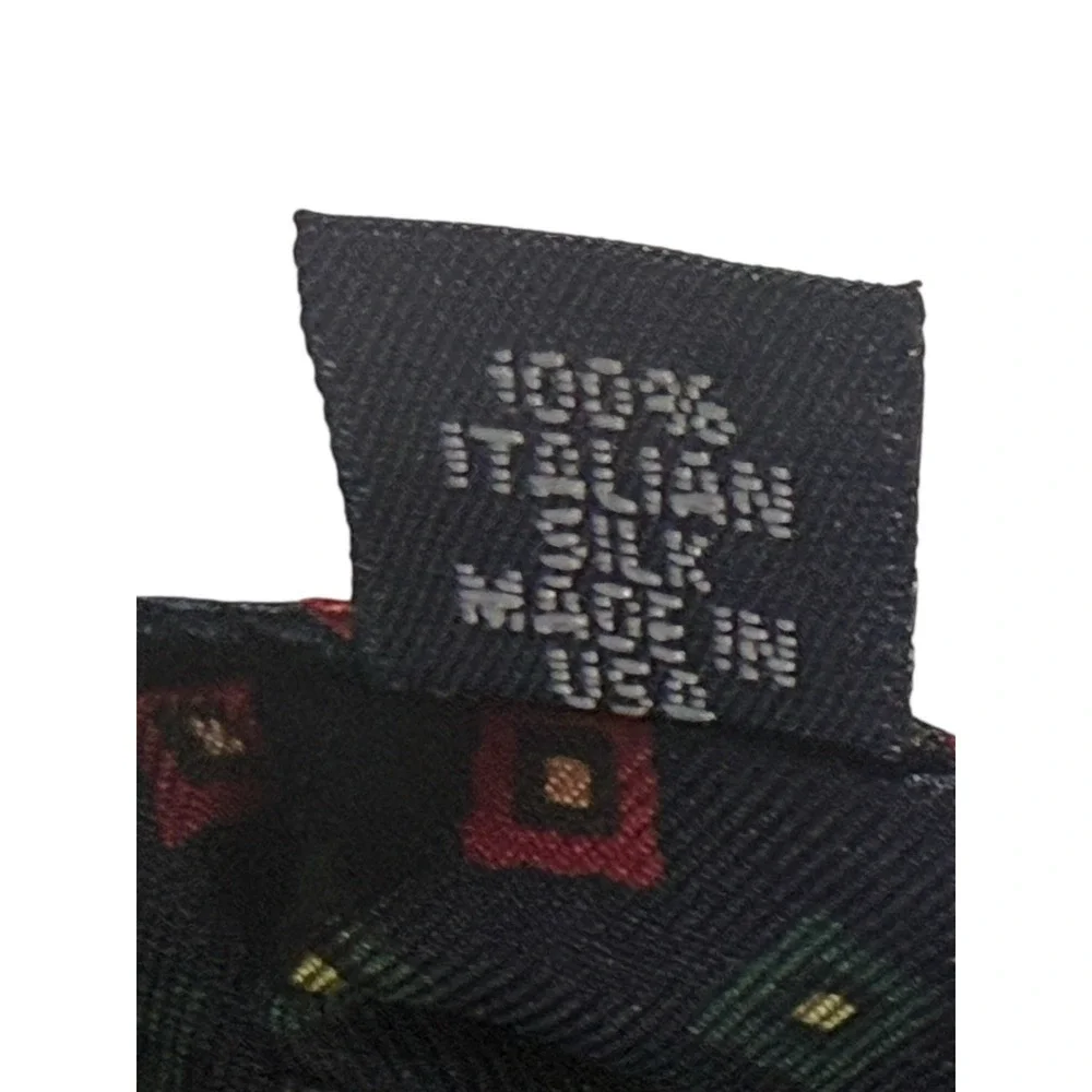 Vintage Tommy Hilfiger Silk Necktie Patriotic‎ Star Stripe Preppy 90s Navy Red